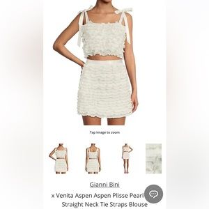 Gianni Bini x Venita Aspen Pearl Trim Skirt